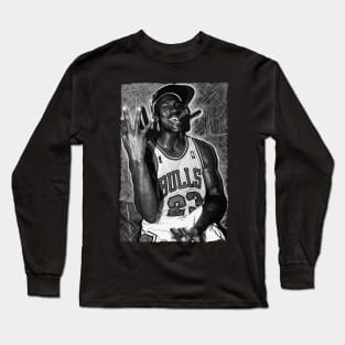 Michael Jordan Retro Style Long Sleeve T-Shirt